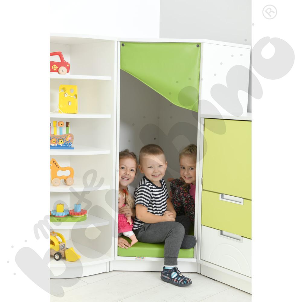 Quadro - kącik wypoczynkowy rogowy, biały, PU