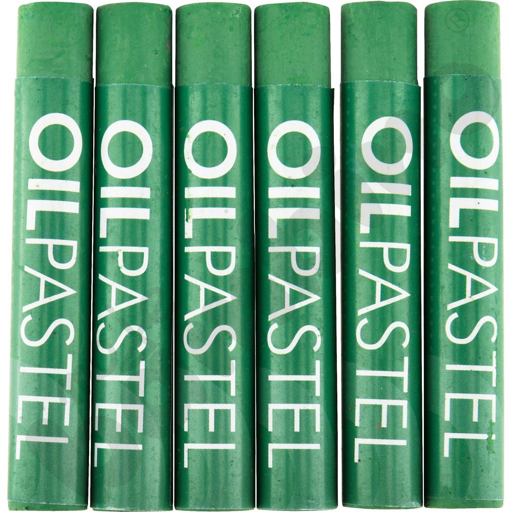 Pastele olejne 6 szt. ciemnozielone