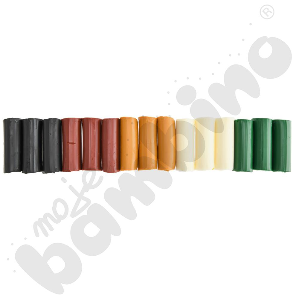 Super miękka masa plastyczna, 5 kol. Safari, 1750 g