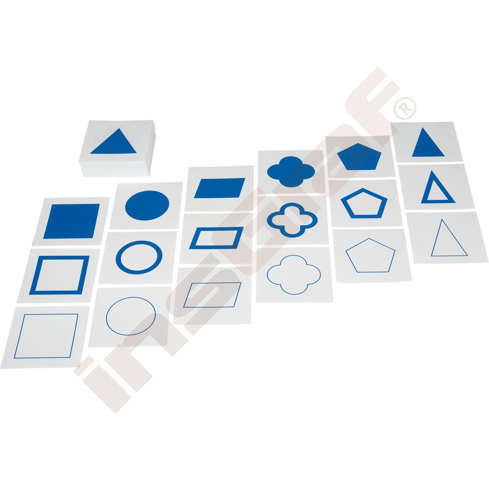 Montessori karty - geometrické figury 