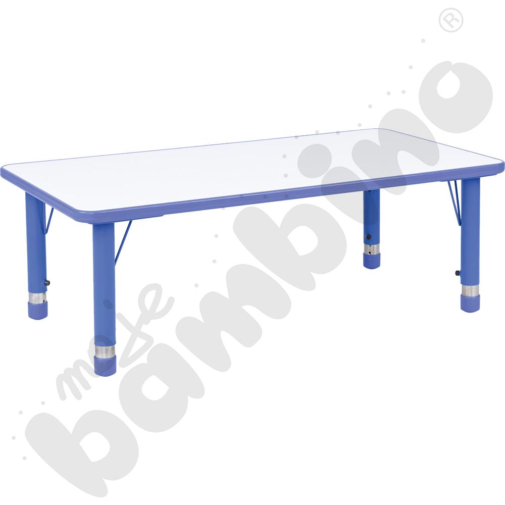 Stolik Pino prostokątny z regulowaną wysokością, rozm. 0-3 - niebieski