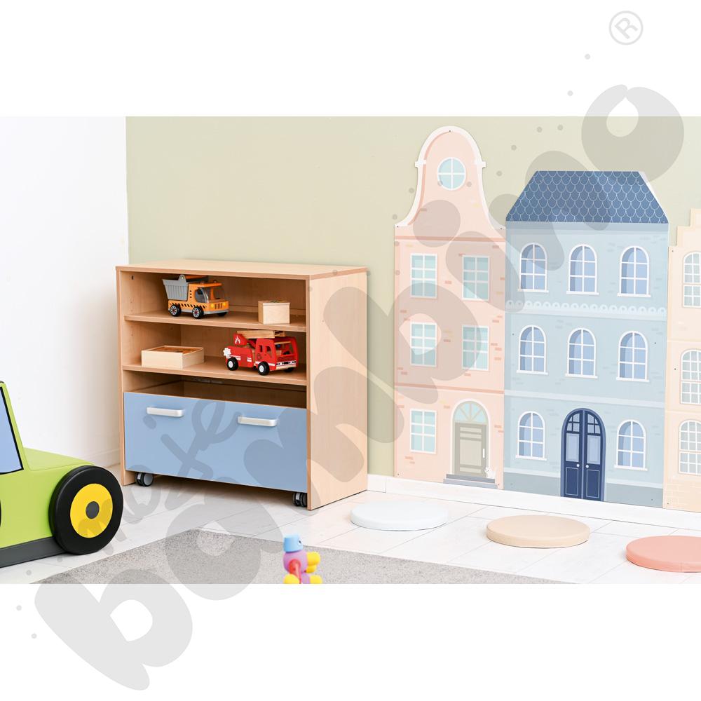 Panel ścienny - dom, jasnoszary