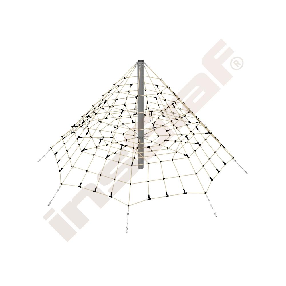 Spinnennetz-Pyramide, beige-schwarz