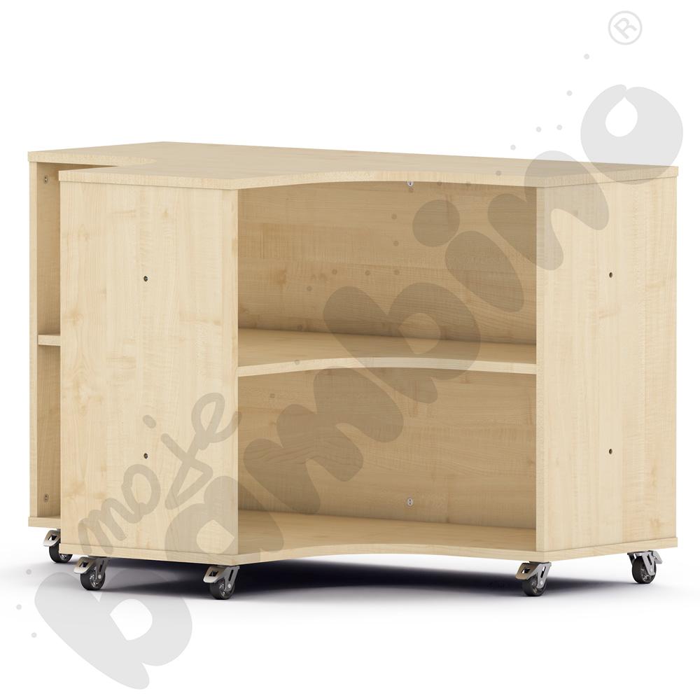 Regał T na kółkach/nóżkach, klon