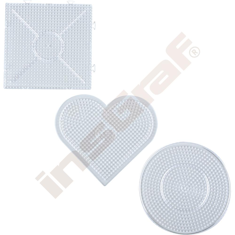 
Steckplattenset für Bügelperlen NABBI® MIDI, 3 große Platten
