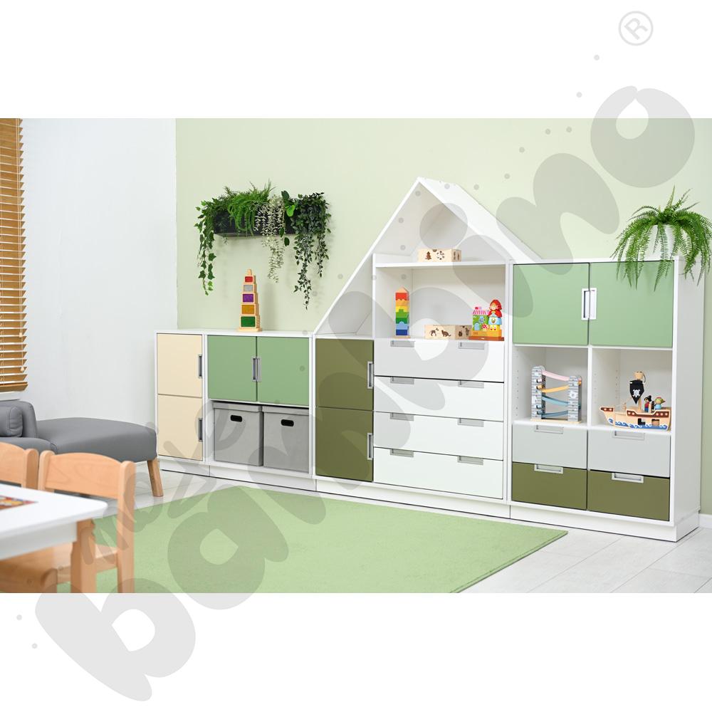 Quadro - szafka M na 2 szerokie szuflady, biała