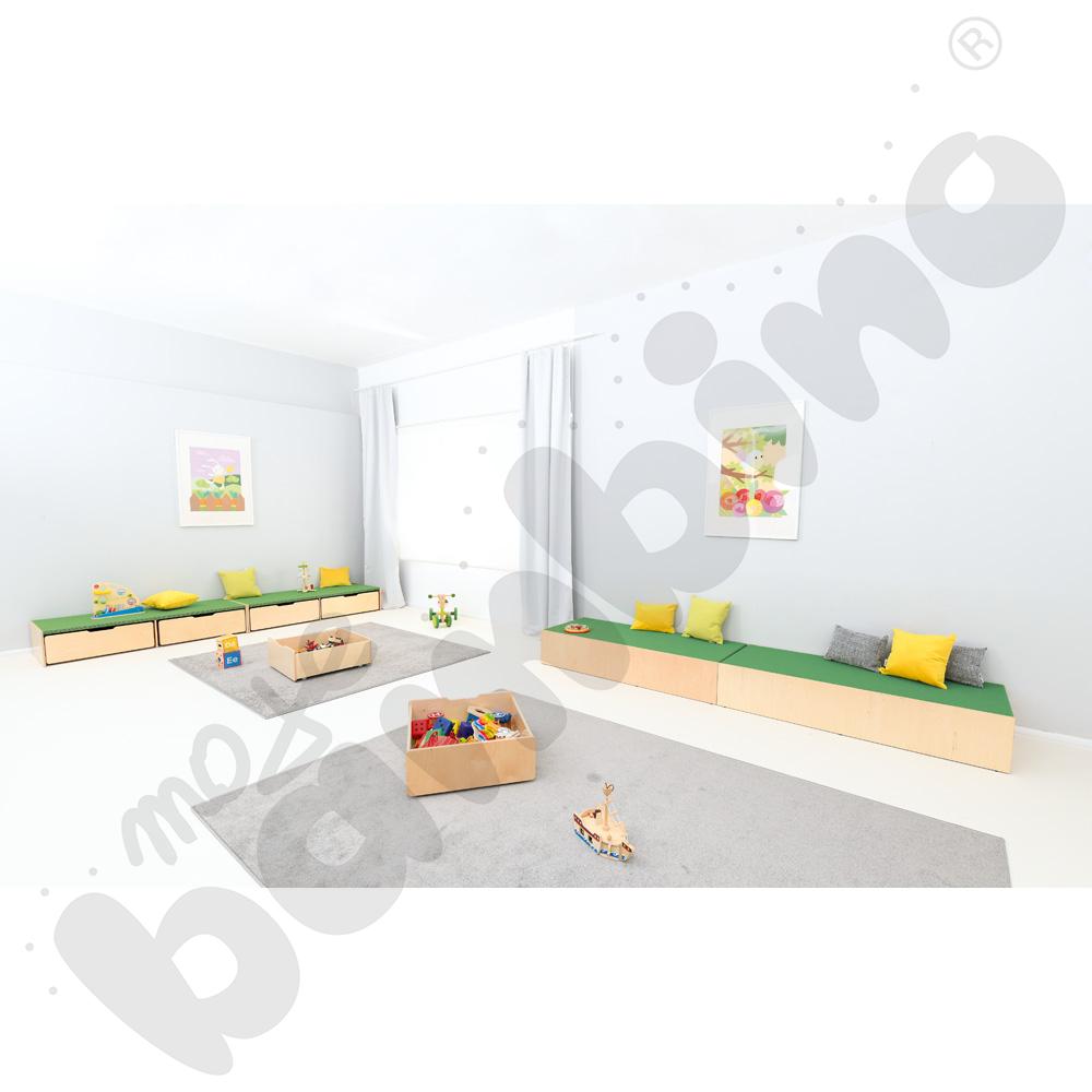 Podest z wnęką z przodu, wys. 30 cm - ciemnozielony