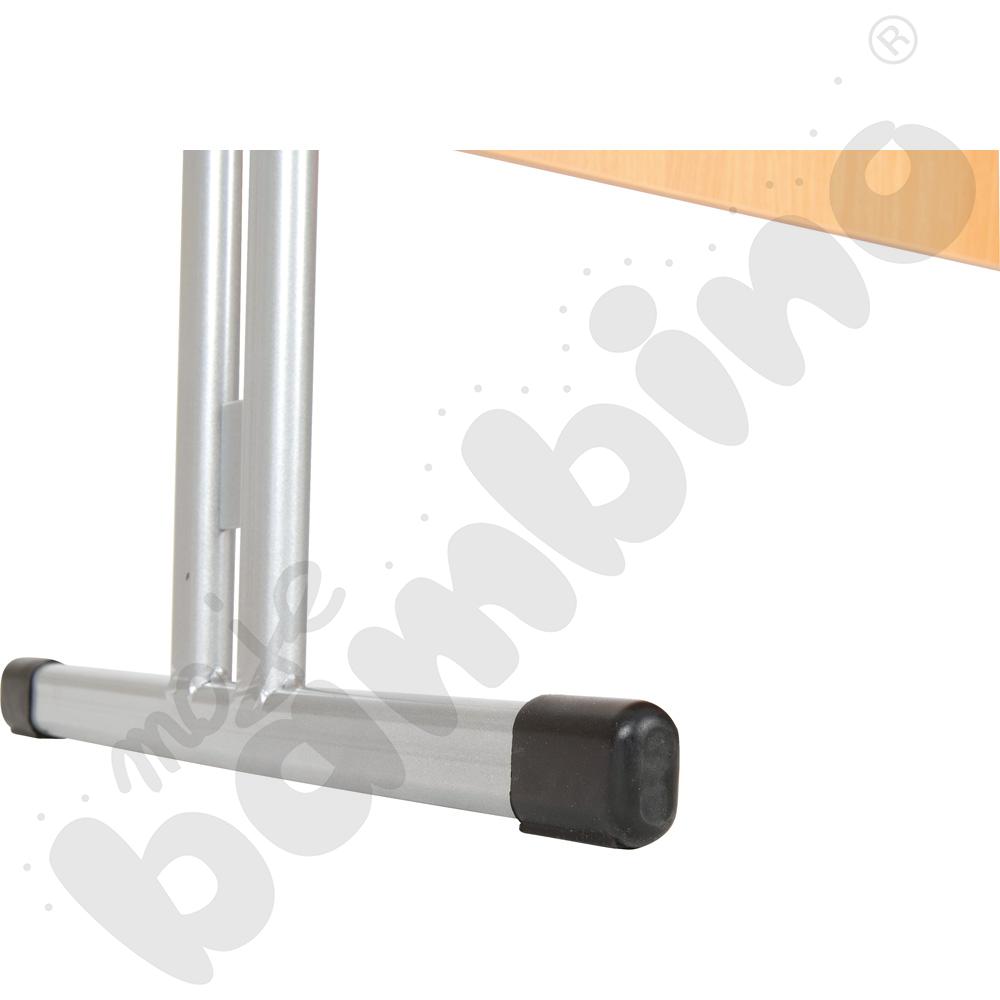 Biurko IN-R buk, stelaż aluminium