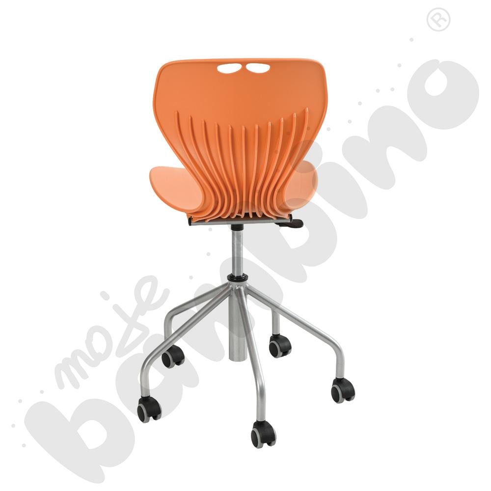 Krzesło Kapi obrotowe na kółkach pomarańczowe