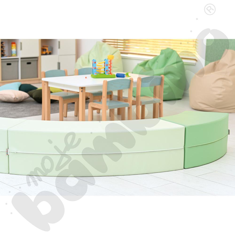 Siedzisko Paolo długie, jasnozielony pastel