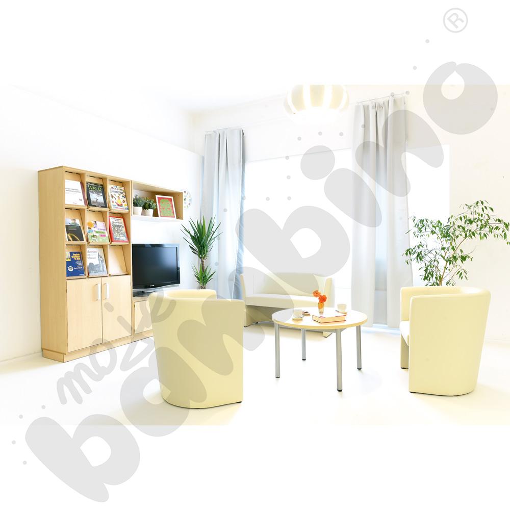 Niski stół kawowy Expo śr. 80 cm - klon 375