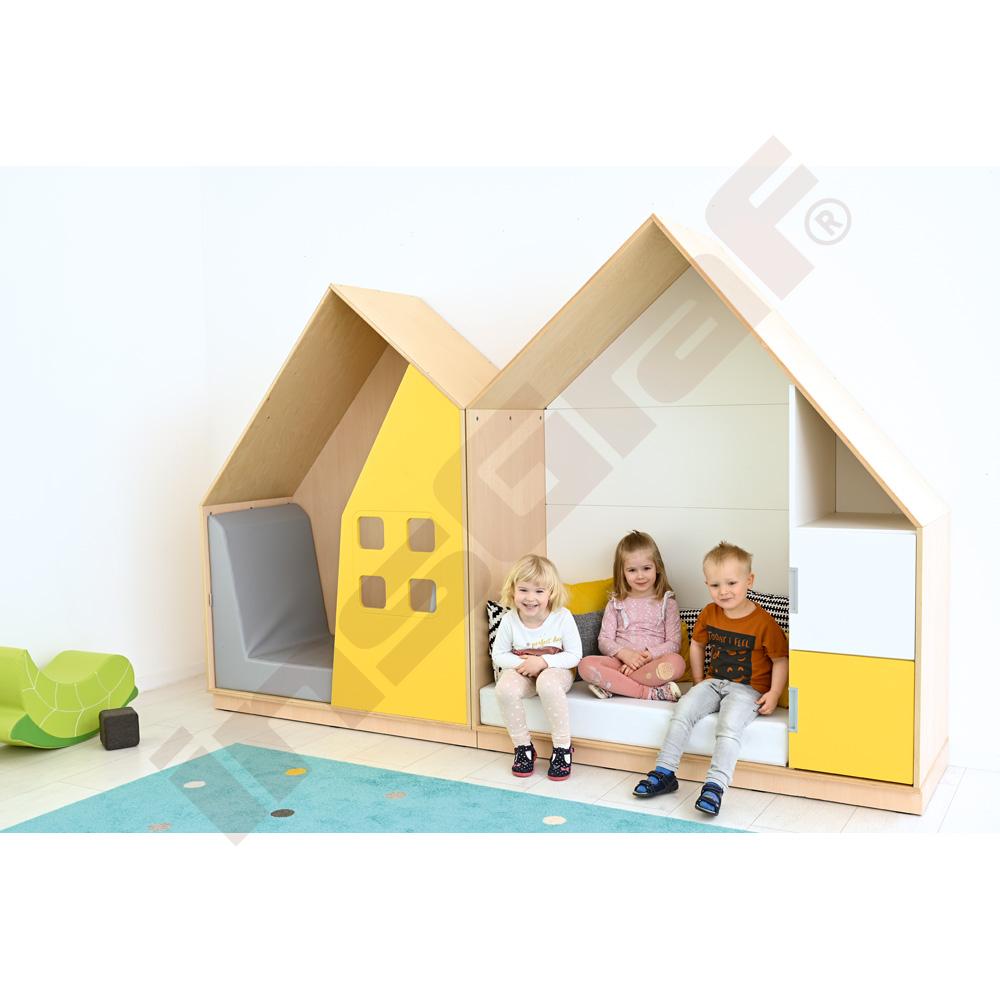 Žíněnka - šedý sedák k domečku Quadro