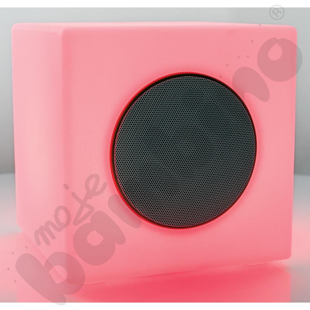 Lampa LED - sześcian z głośnikiem