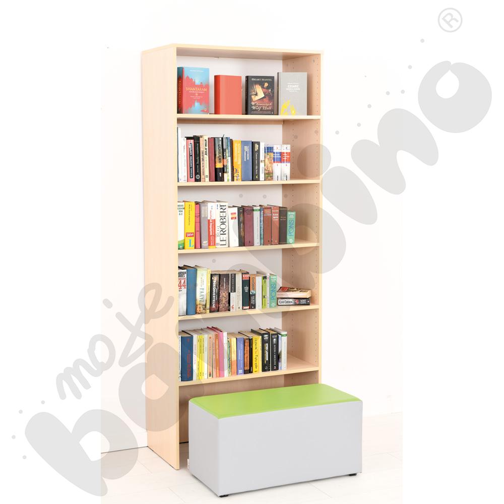 Regał Grande biblioteczny z wnęką - klon jasny