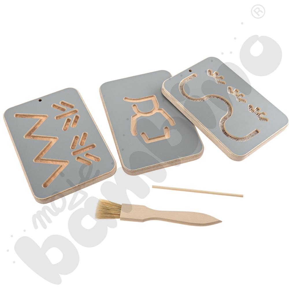 Tablice grafomotoryczne malucha - szare  - MED