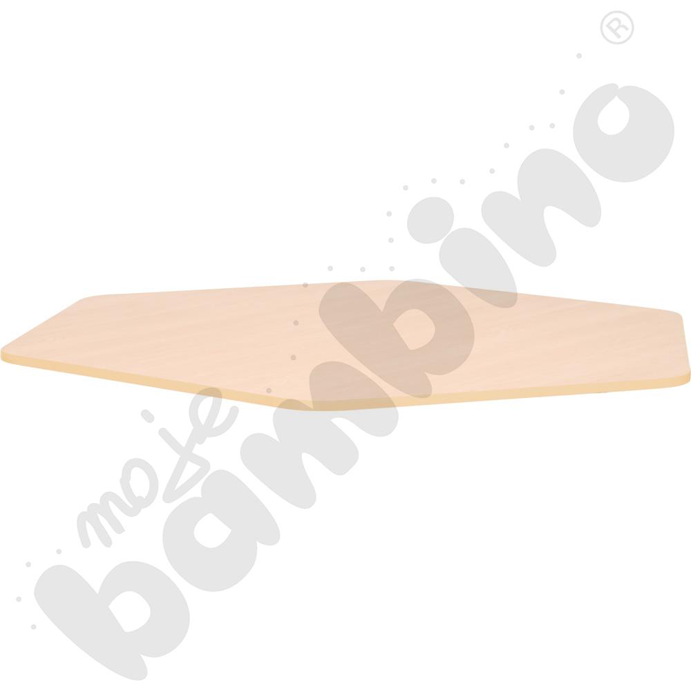 Blat Quadro klon jasny sześciokątny, beżowe obrzeże