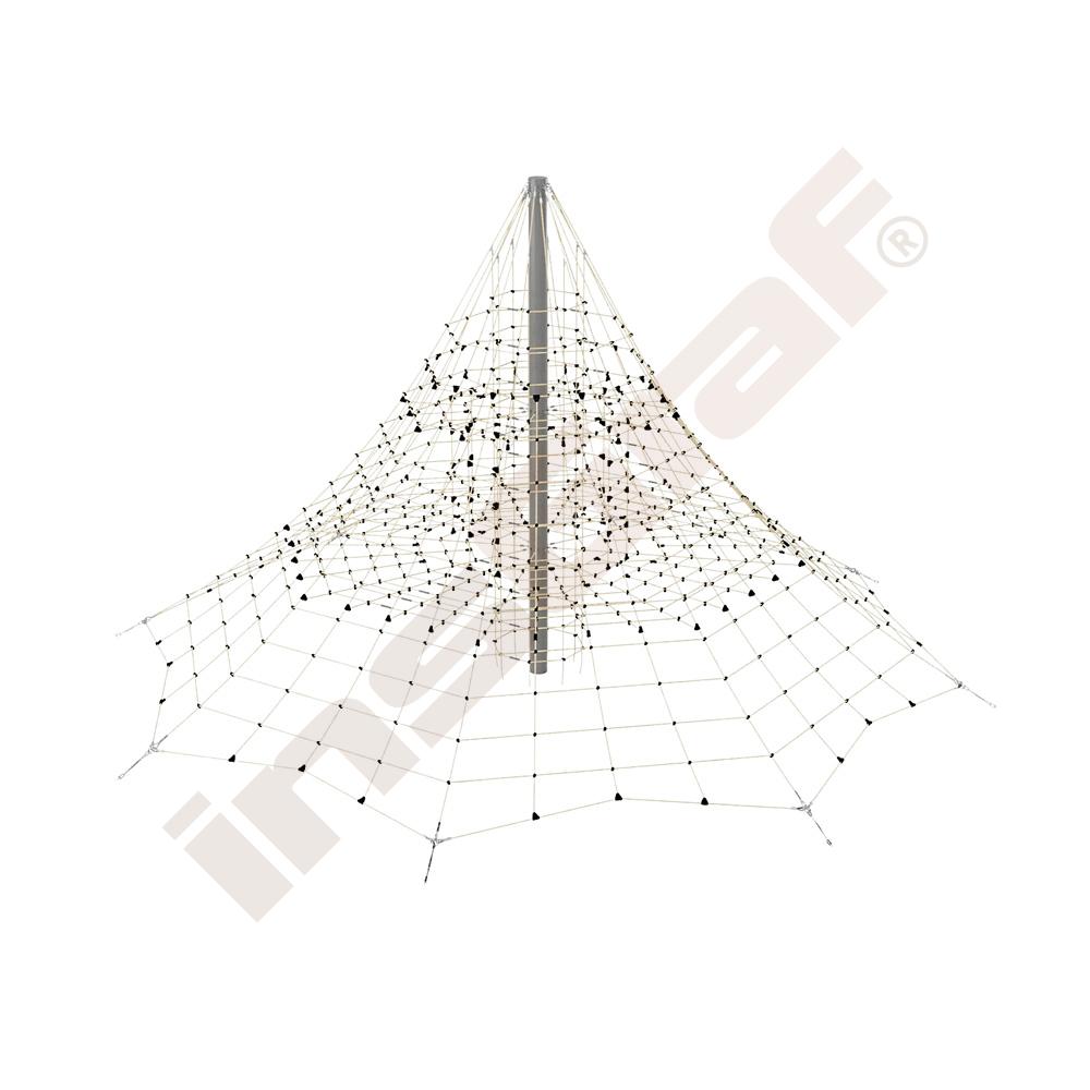 Seil-Pyramide, 8-eckig, beige-schwarz