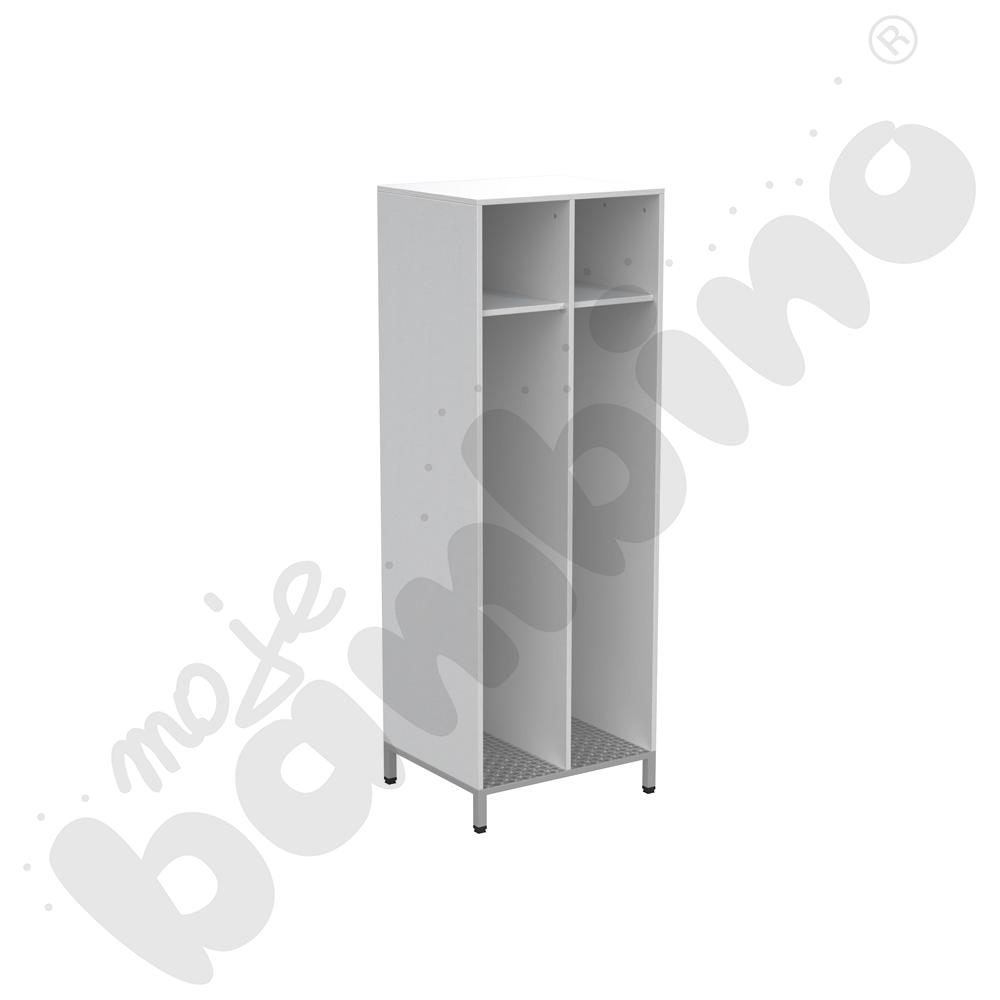 Szatnia na stelażu z 2 półkami - biała