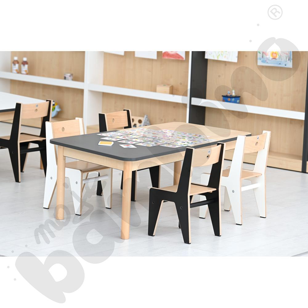 Czarne krzesło FLO 26 cm