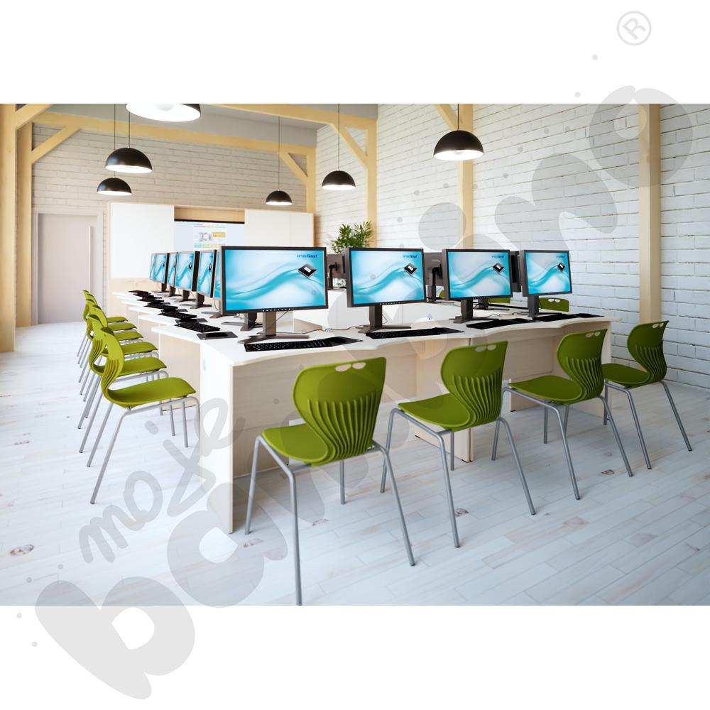 SmartLab – kompleksowa pracownia terminalowa na 16 stanowisk – krzesła zielone