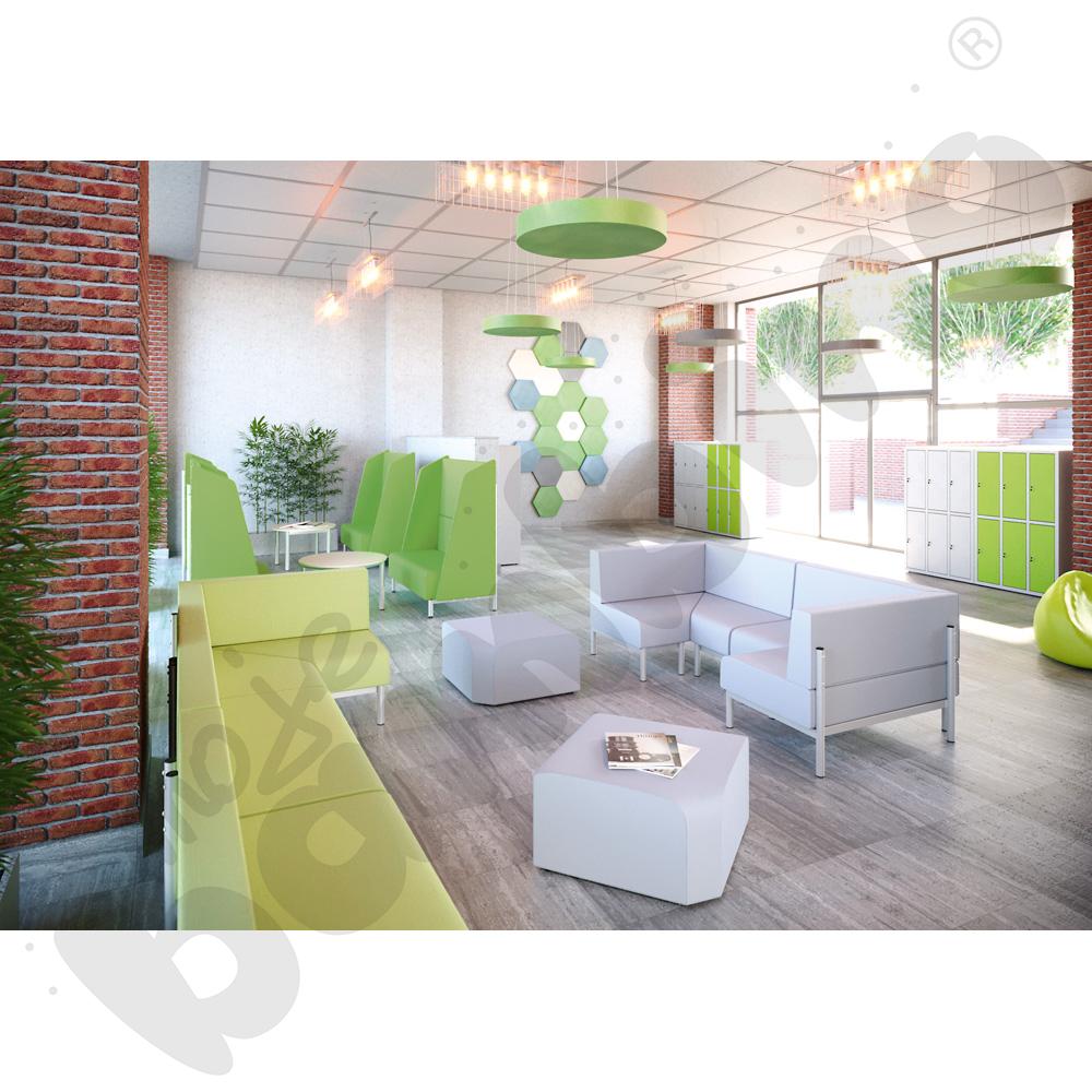 Kanapa wyciszająca Arkadia z zielonymi bokami