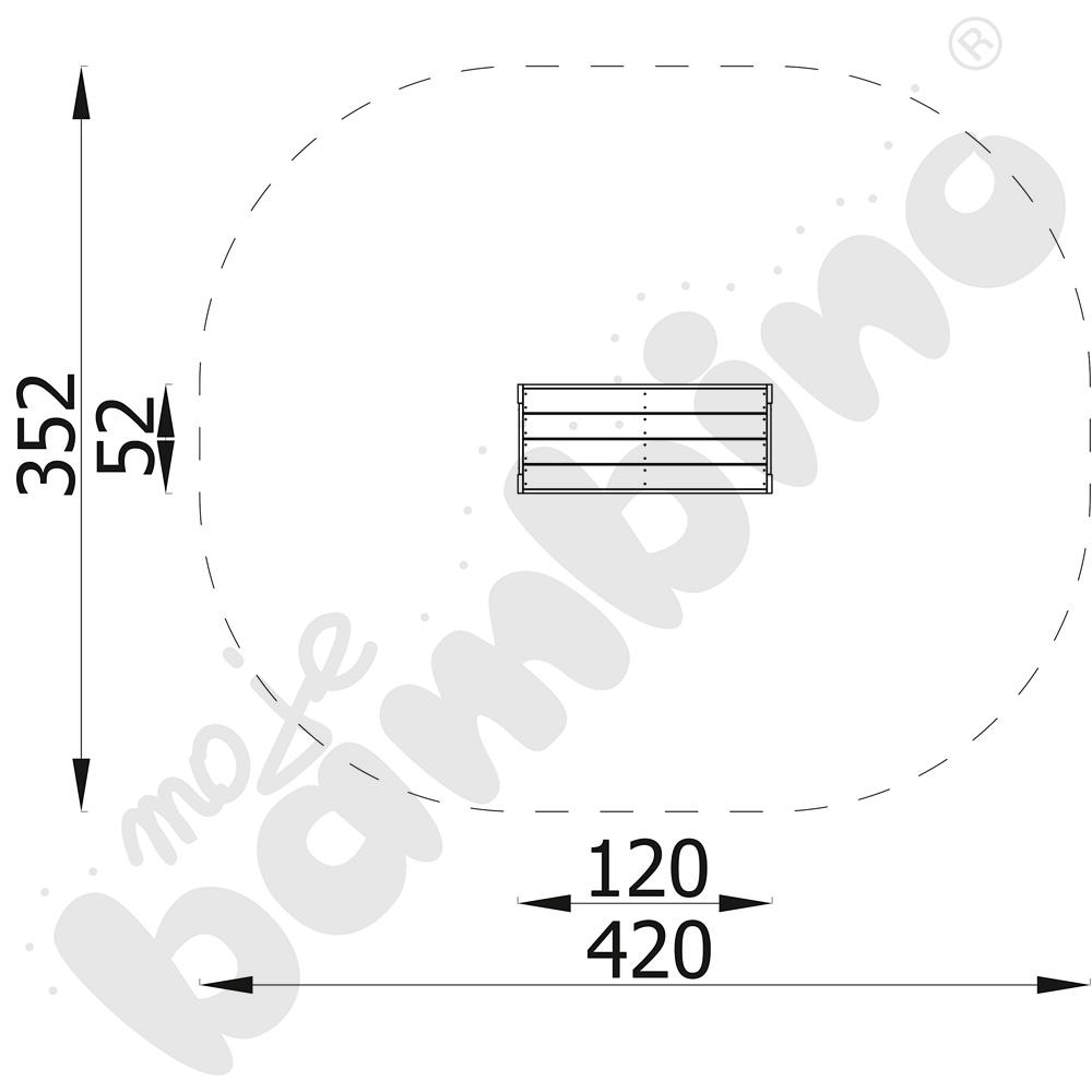 Stolik pomocniczy Terra, duży z kotwami