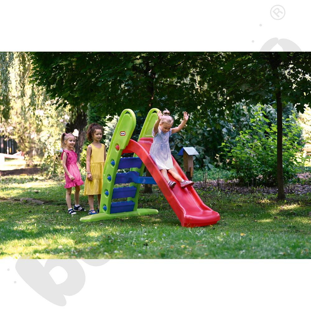 Wielka zjeżdżalnia zielono-czerwona