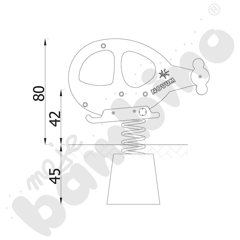 Sprężynowiec Helikopter na podstawie betonowej
