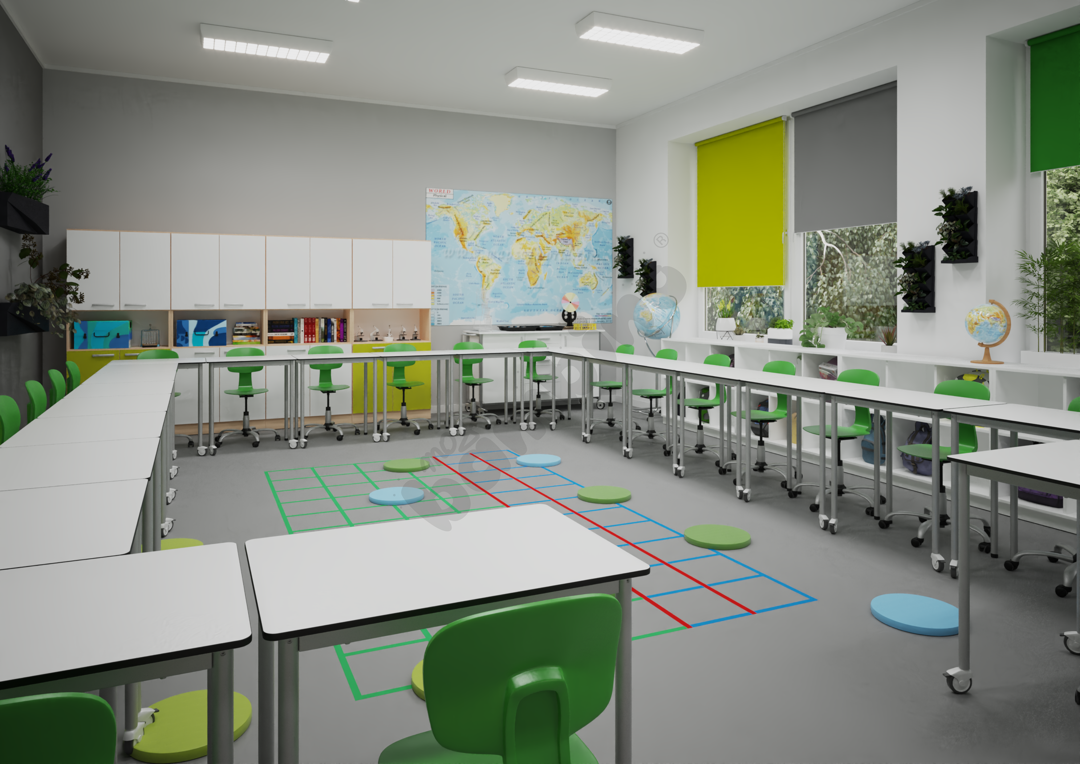 Pracownia mobilna ze stołami easyMoove