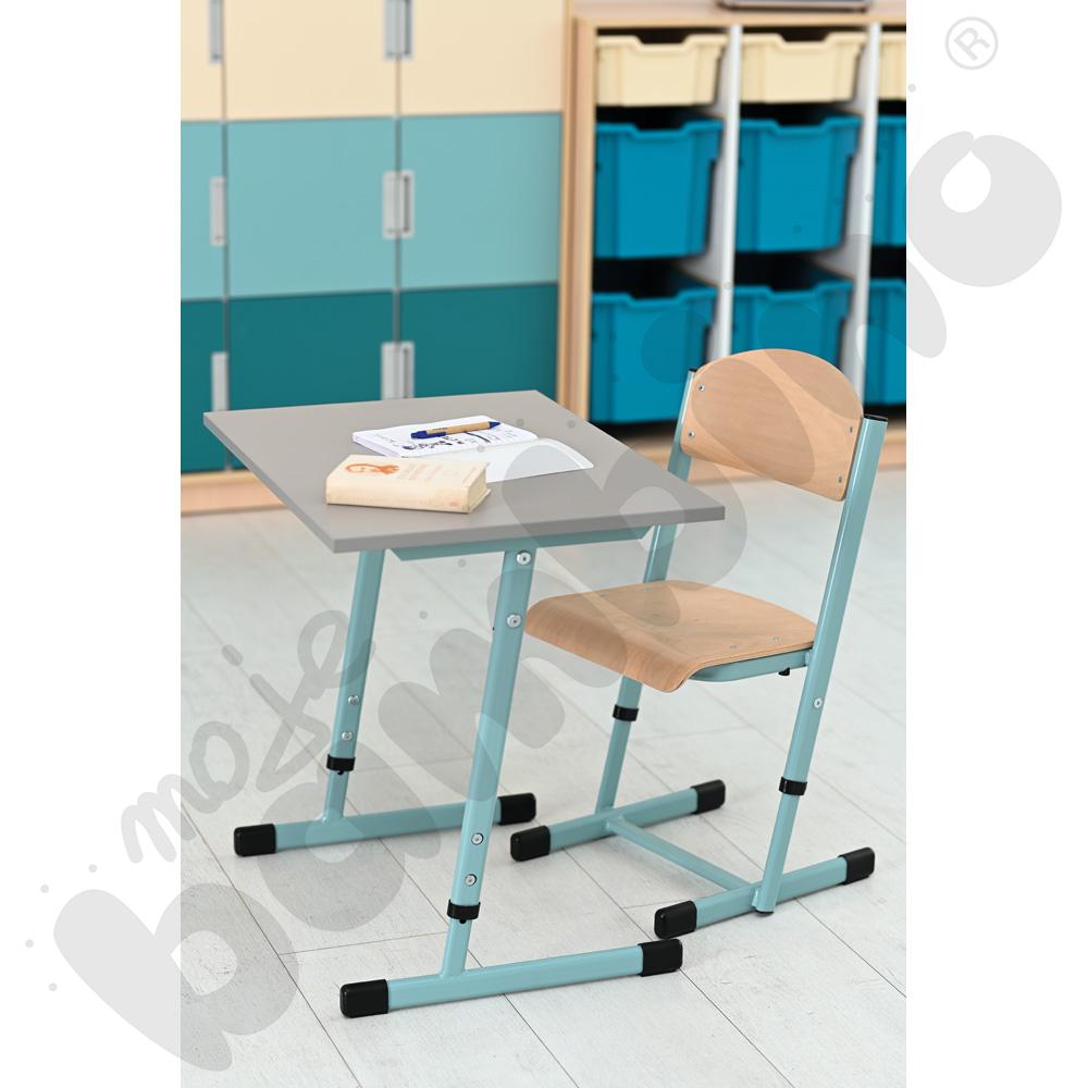 Krzesło T z regulowaną wysokością rozm. 3-4 turkusowe