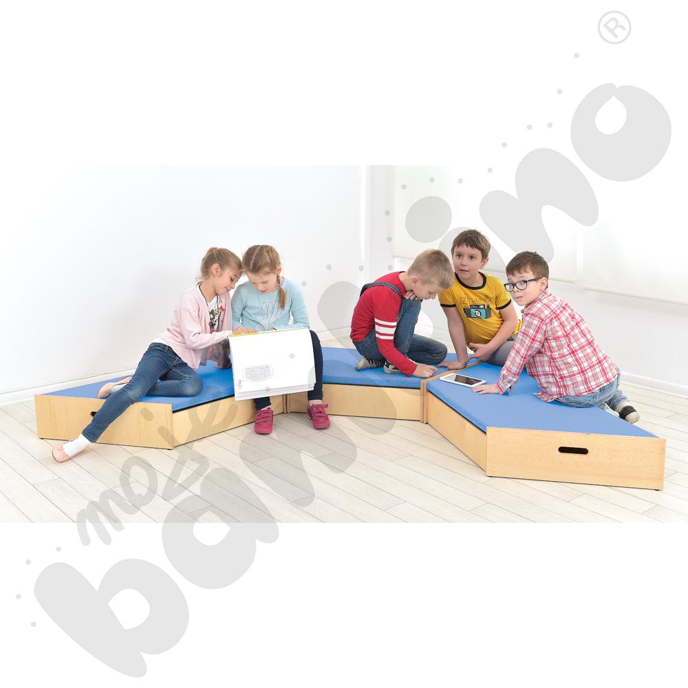 Podest trapezowy, wys. 20 cm - jasnoniebieski