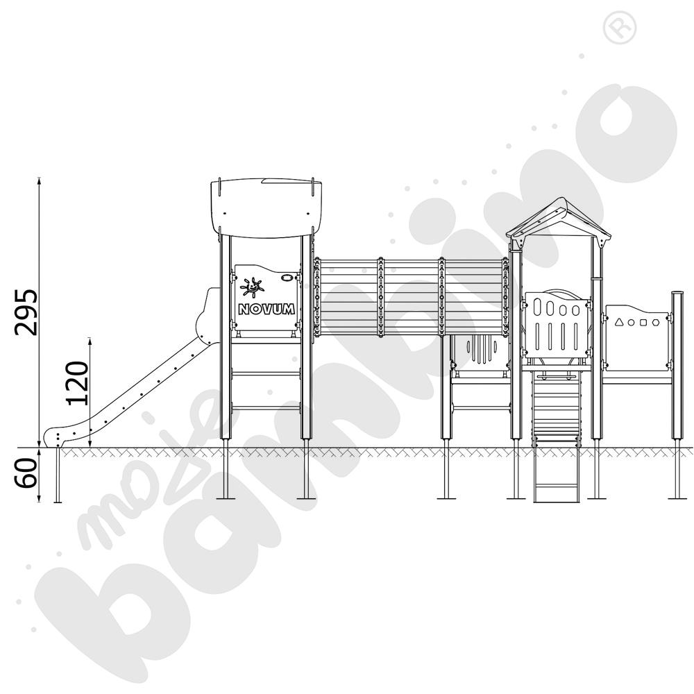 Orbis - wieża 15, drewniane słupy