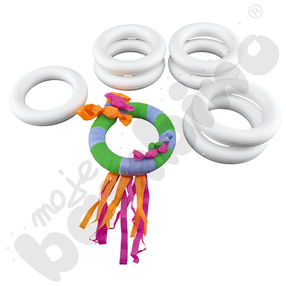 Obręcze styropianowe, śr. 20 cm,  9 szt.