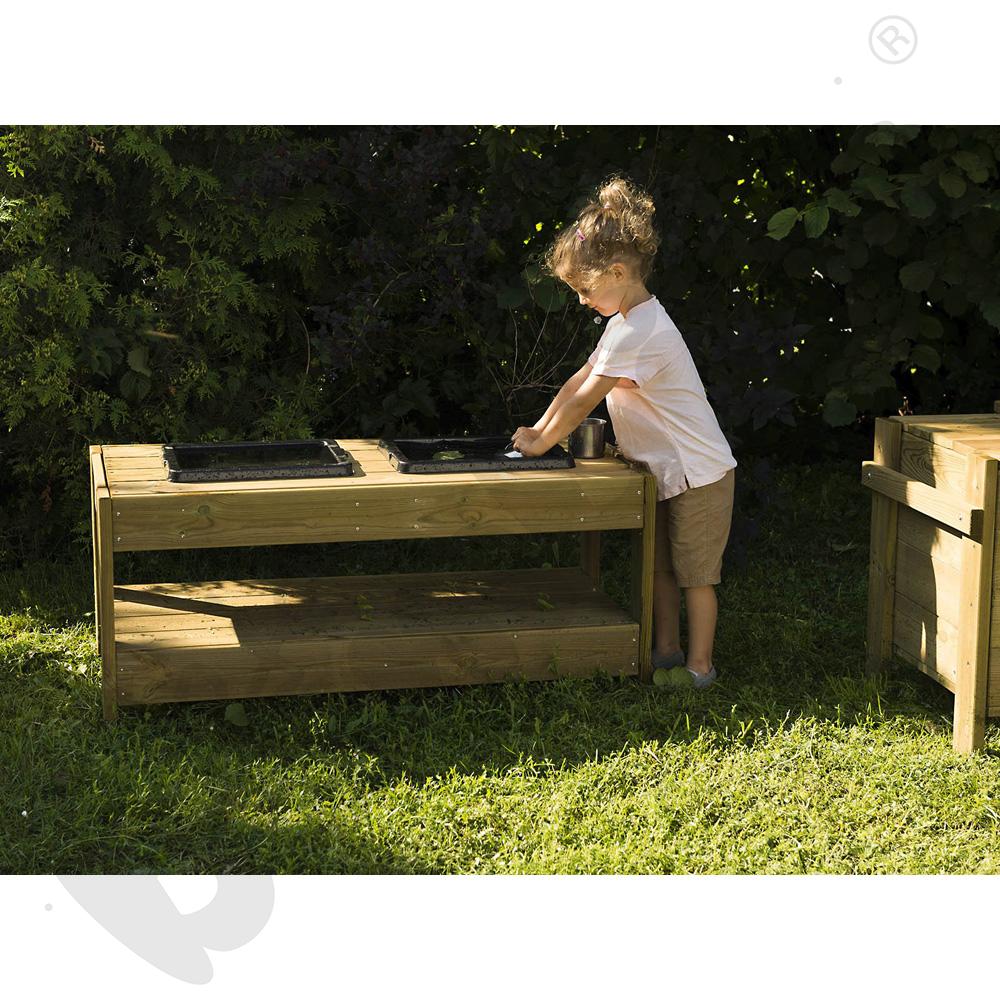 Stolik Terra z 2 pojemnikami, duży z kotwami