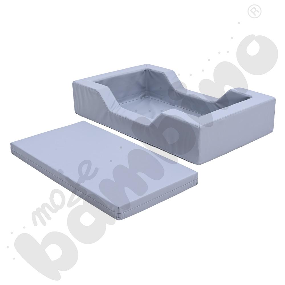 Łóżeczko piankowe z wycięciami szare