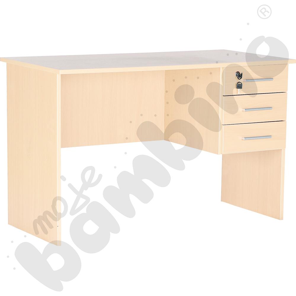 Biurko Vigo z 3 szufladami klon 375