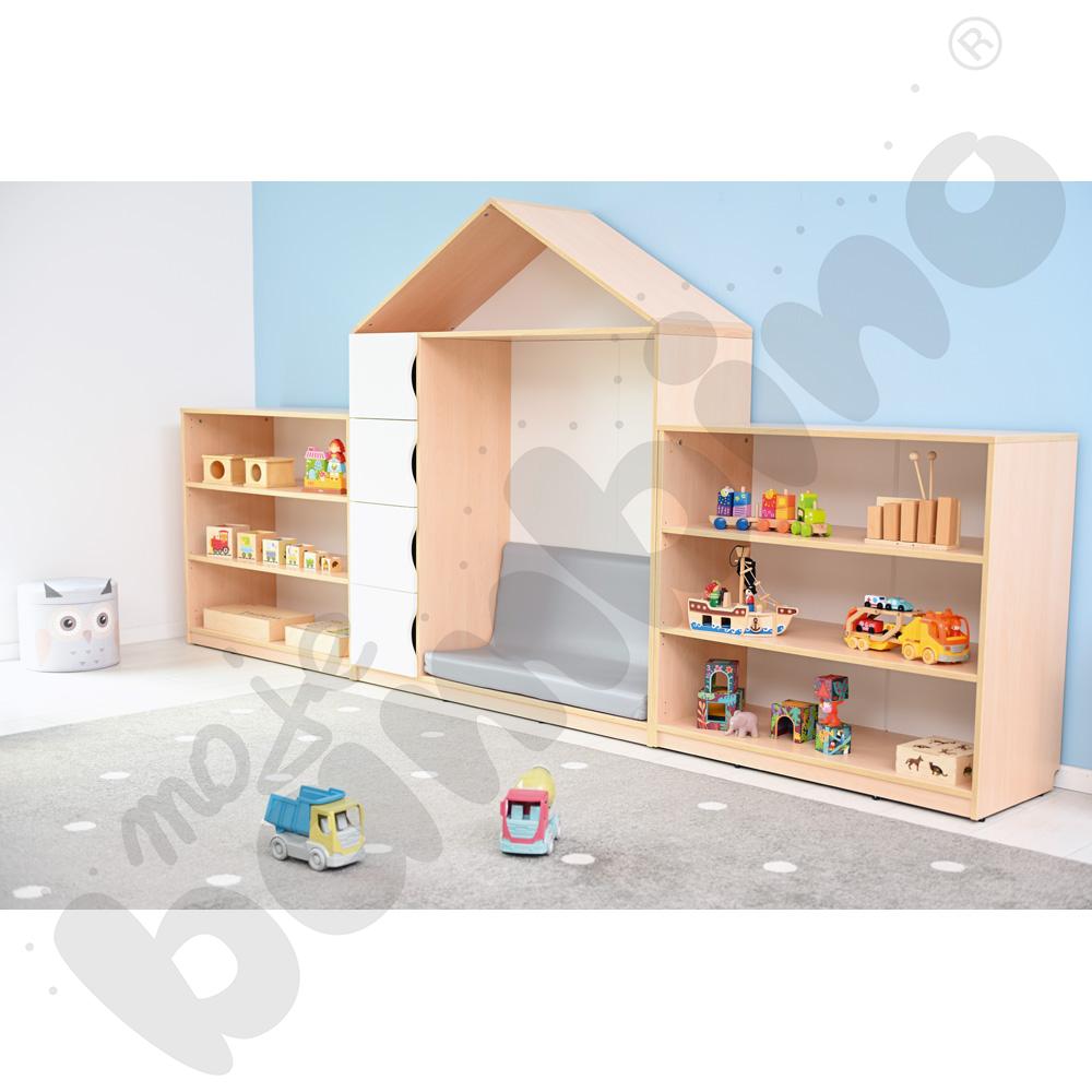 Biblioteczka-domek Feria, klon jasny