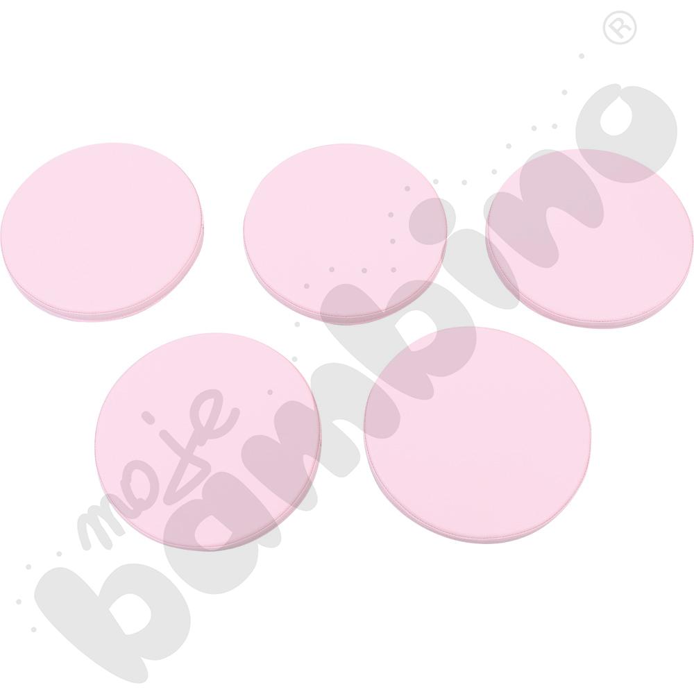 Poduszki okrągłe 5 szt. jasnoróżowy pastel