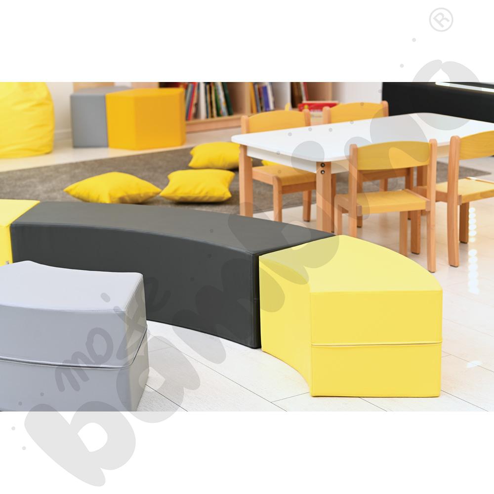 Siedzisko Paolo krótkie, jasnożółty pastel