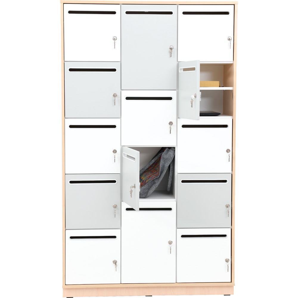 Quadro - skriňa so 14 modulmi - tiché zatváranie, javor