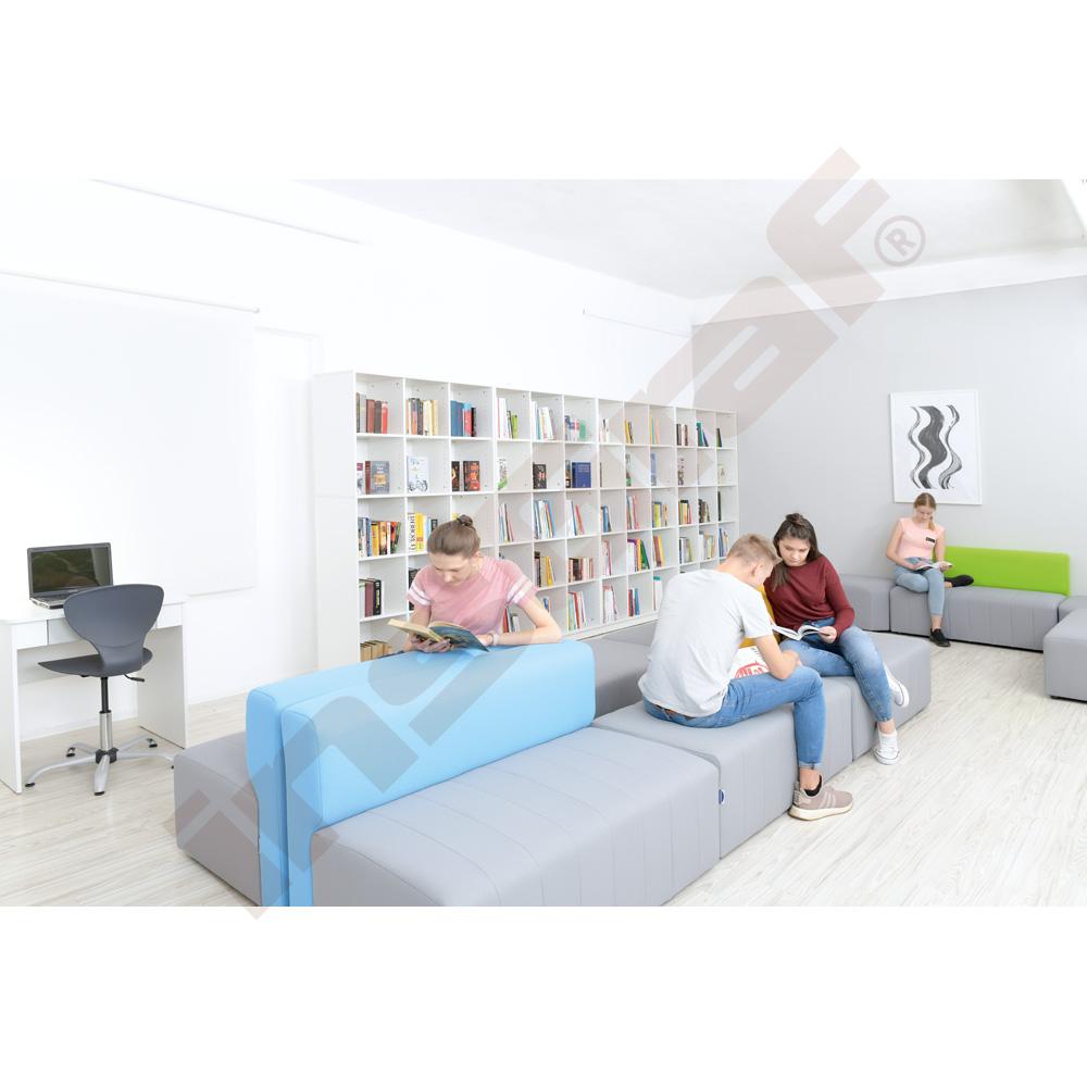Pohovka Modern Plus, snížená hořlavost, šedo-zelená 