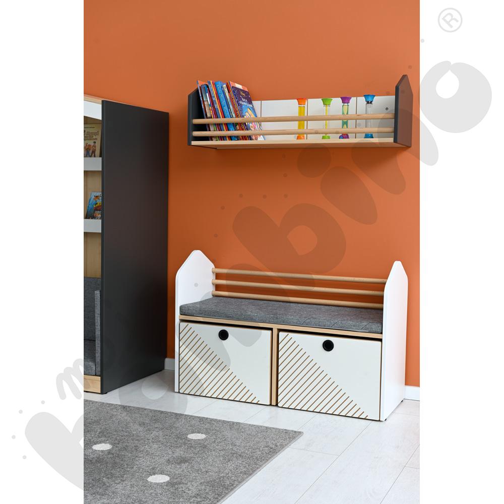 Szafka z siedziskiem FLO biała