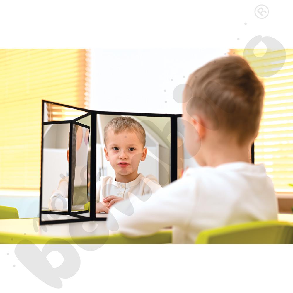 Potrójne lustro logopedyczne