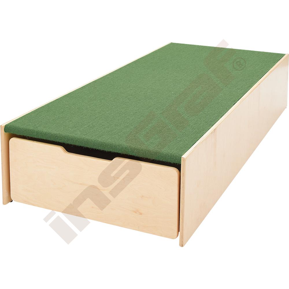 Podesta s výklenky na bočních stranách, výška 30 cm - tmavě zelená