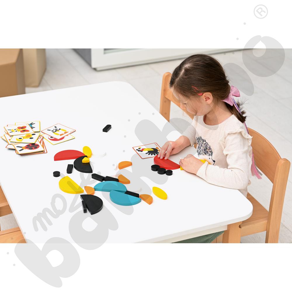 Drewniana układanka geometryczna