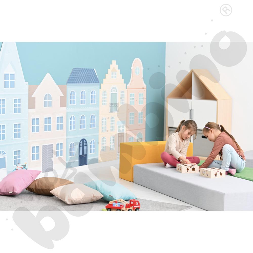 Panel ścienny - dom, jasnobrązowy