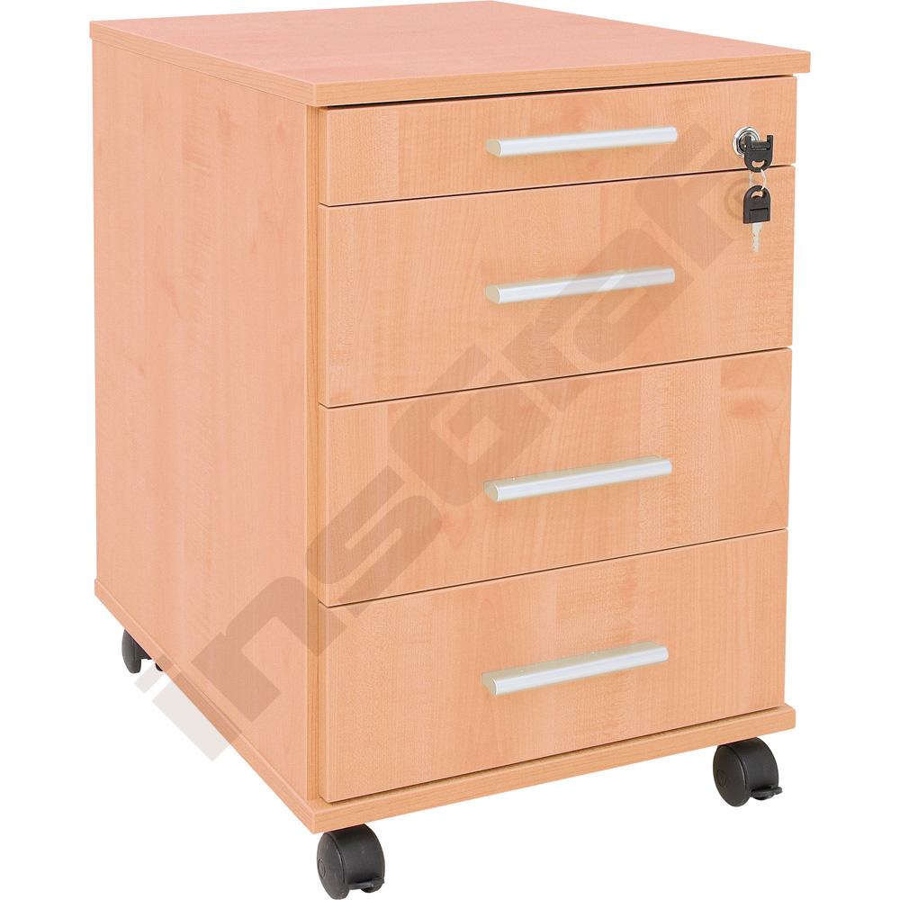 
Rollcontainer mit 4 Schüben, Buche
