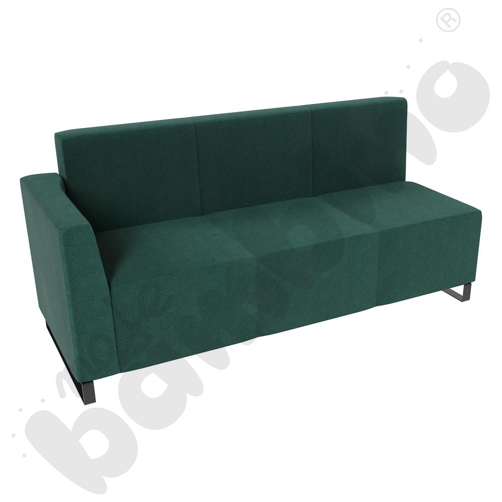 Sofa Universum 3-os. wys. 82 cm, bok niski lewy, tkanina KG10