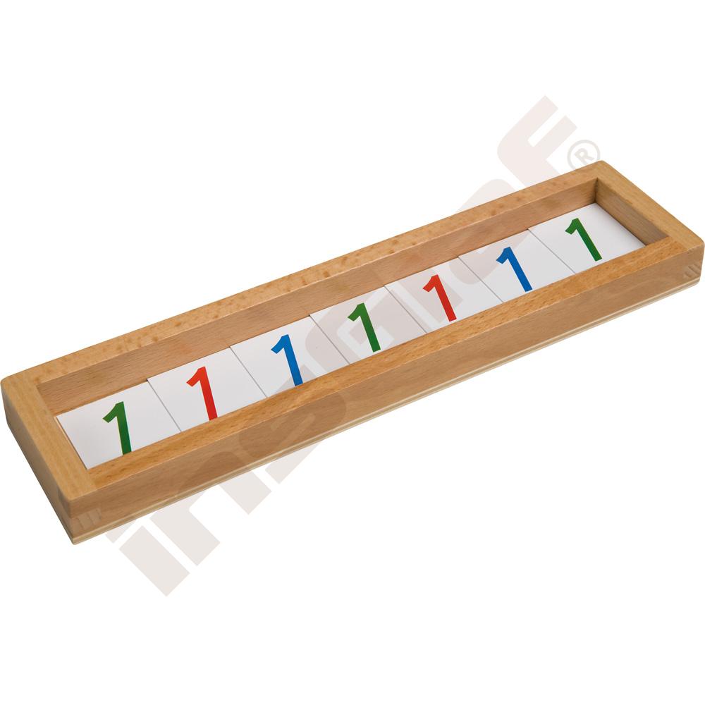 Krabička s Montessori čísly k geometrické hierarchii čísel 