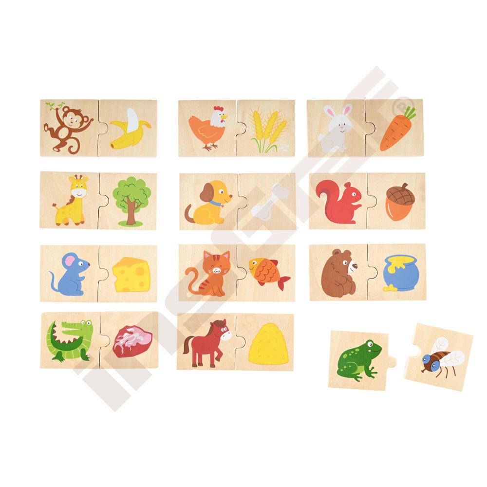 Puzzle Nakŕm zvieratko